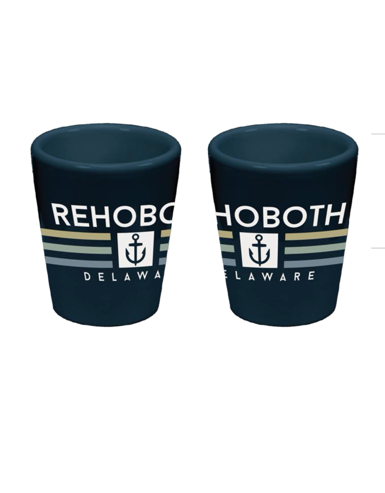 TECHSTYLES CERAMIC 1.5 OZ SHOT GLASS LINEAR ANCHOR