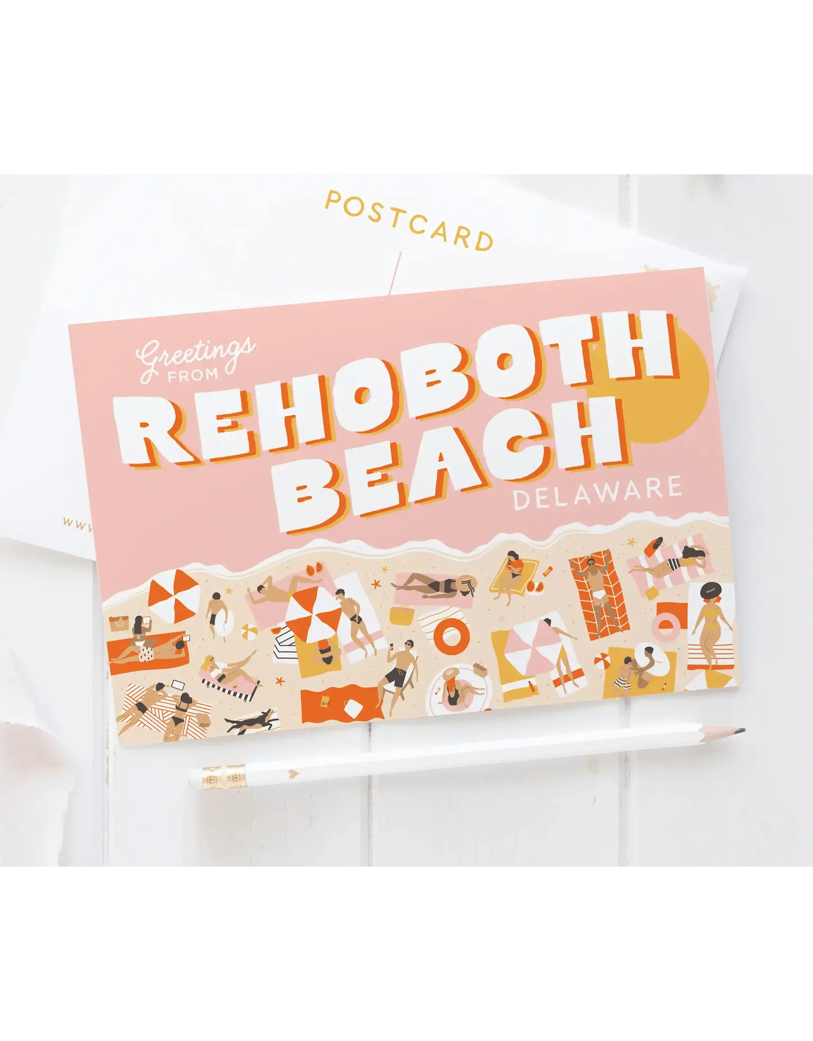 ONDERKAST POSTCARD BEACH SCENE