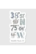 SPARKS HOUSE BEACH STICKER COORDINATES