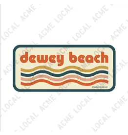 ACME LOCAL DEWEY BEACH STICKER RETRO WAVES