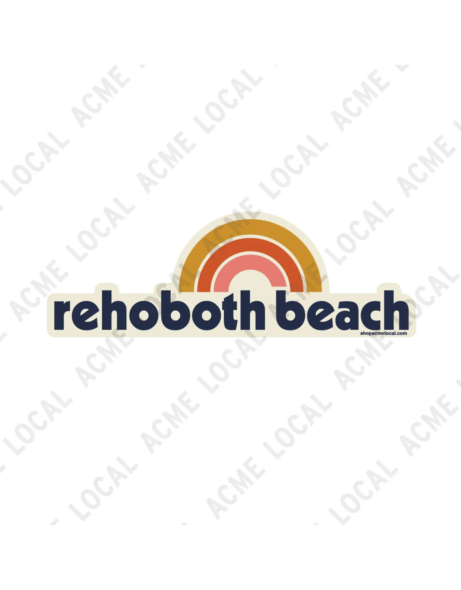 ACME LOCAL BEACH STICKER RETRO RAINBOW