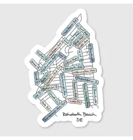SPARKS HOUSE BEACH STICKER STREET NAMES