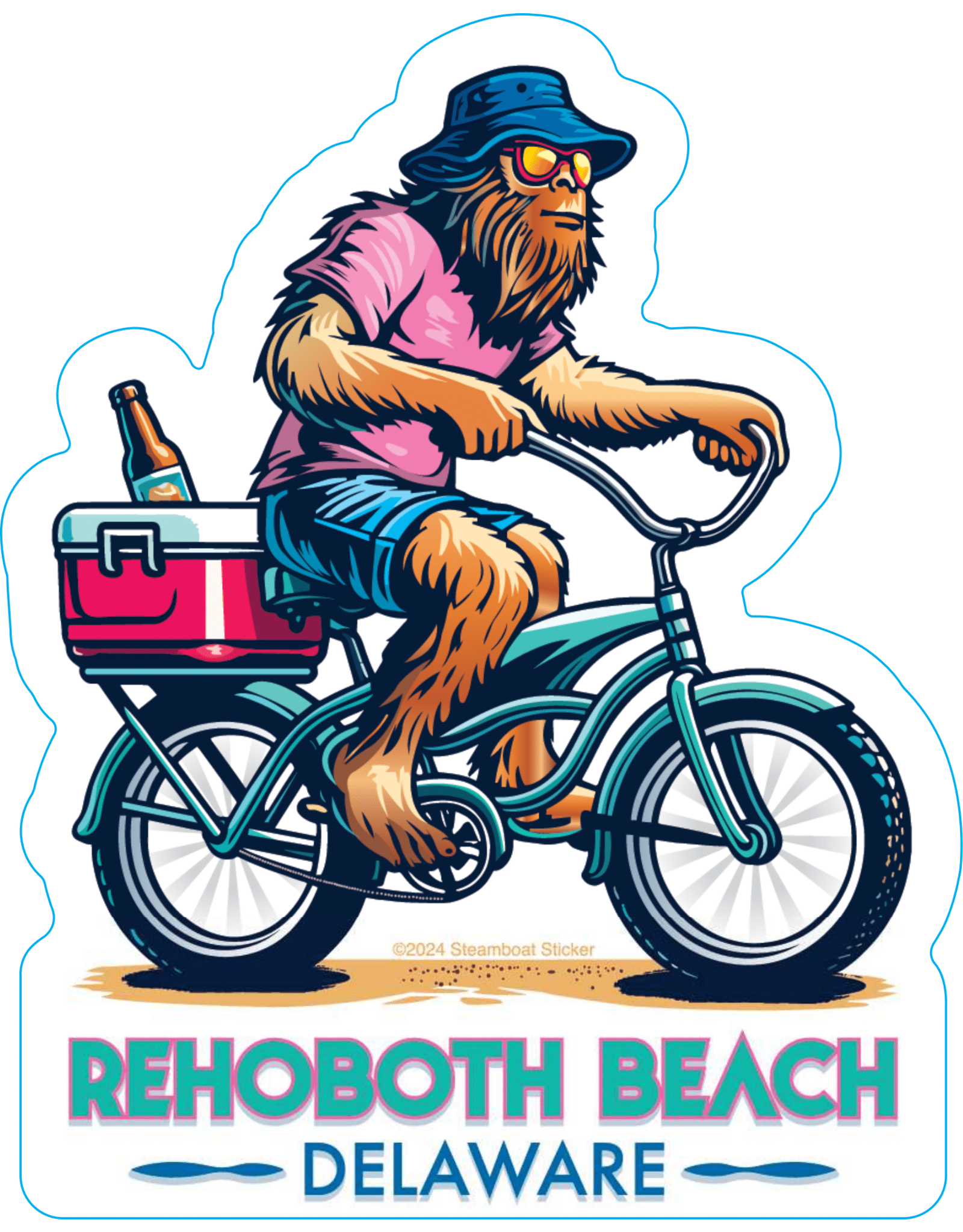 STEAMBOAT STICKERS ACRYLIC MAGNET SASQUATCH CRUISER