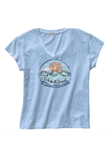 TECHSTYLES WOMENS PIGMENT DYED ABOBE BEACH VNECK SS TEE