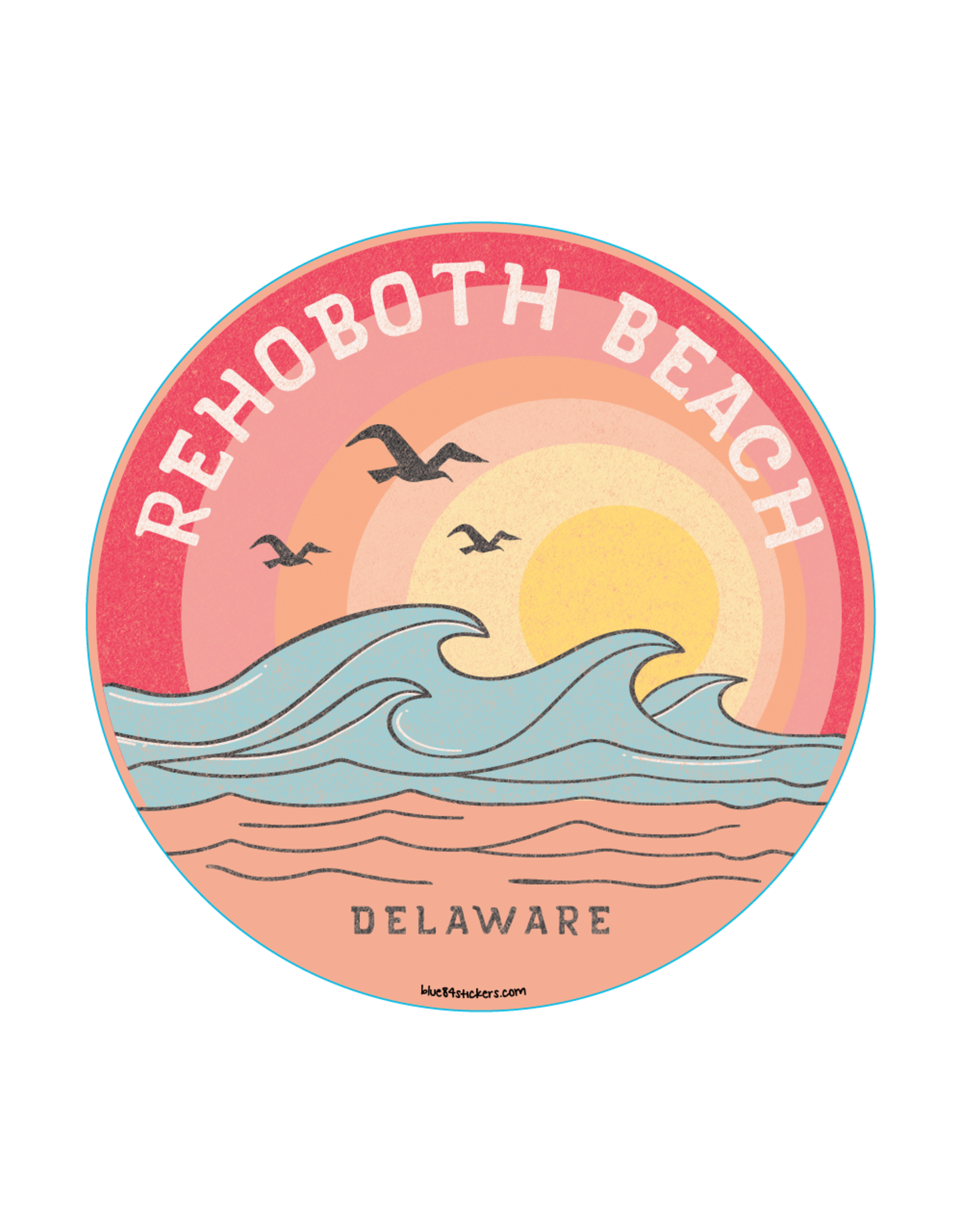 BLUE 84 BEACH STICKER HALF DAY WAVE