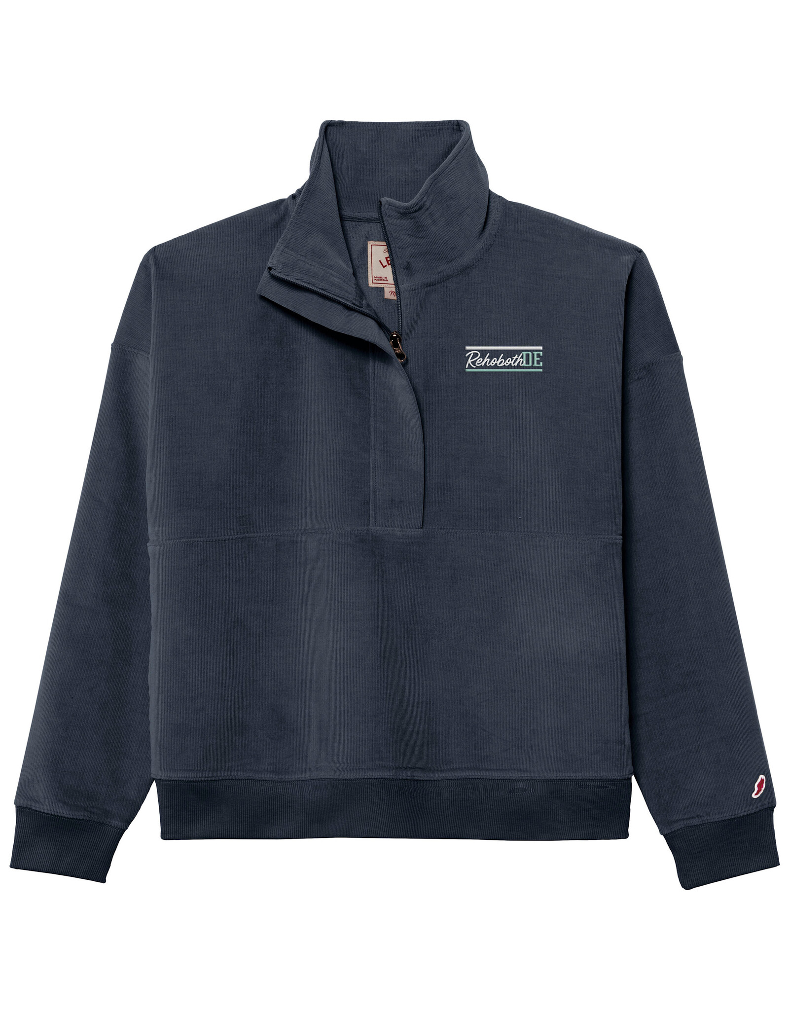 LEAGUE WOMENS CORDED CROP 1/2 ZIP