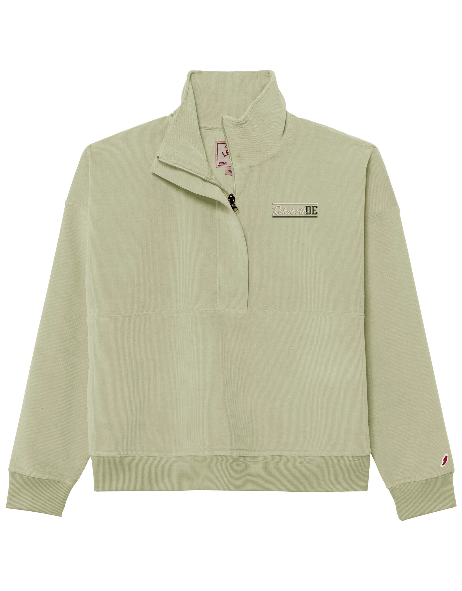 LEAGUE WOMENS CORDED CROP 1/2 ZIP