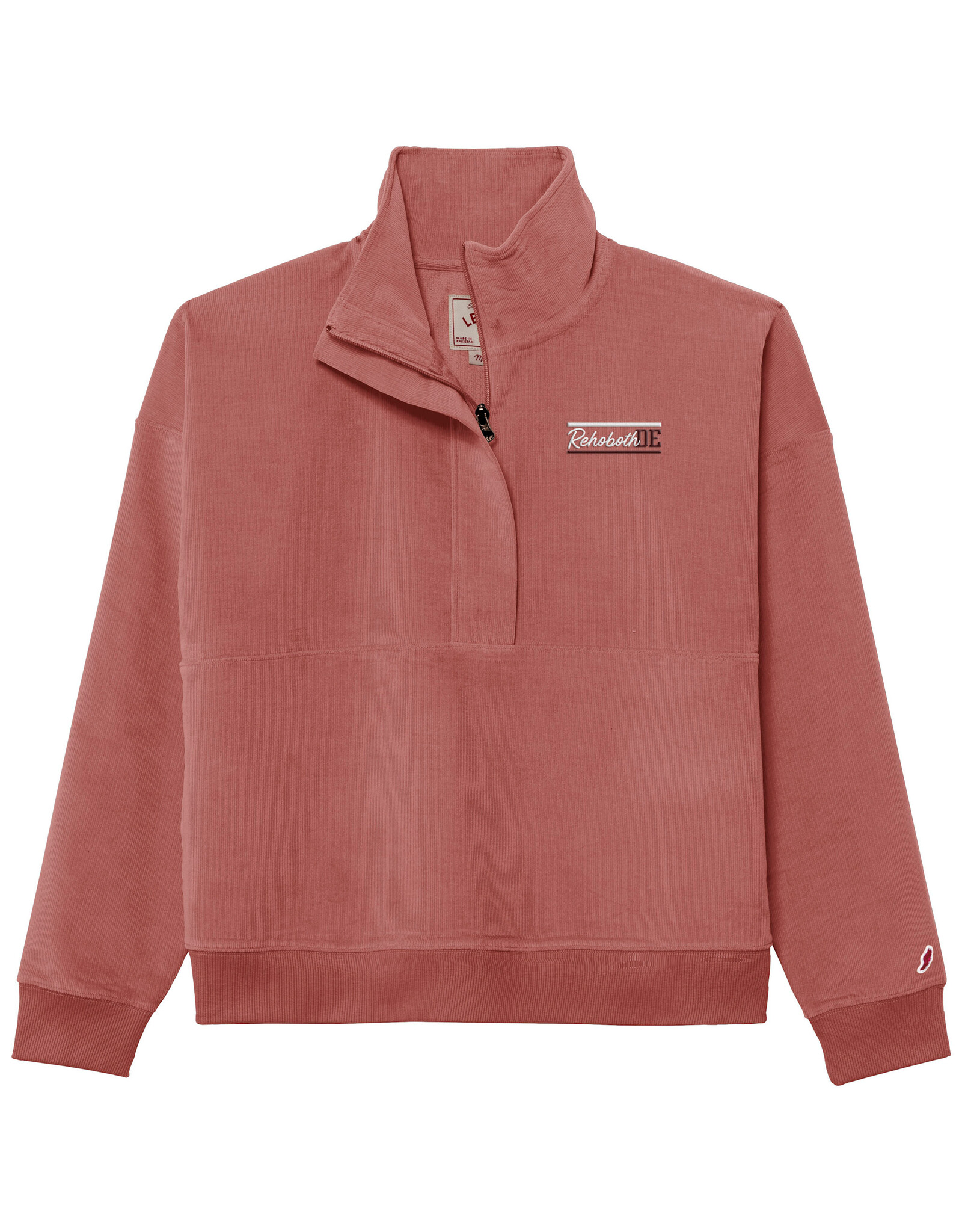 LEAGUE WOMENS CORDED CROP 1/2 ZIP