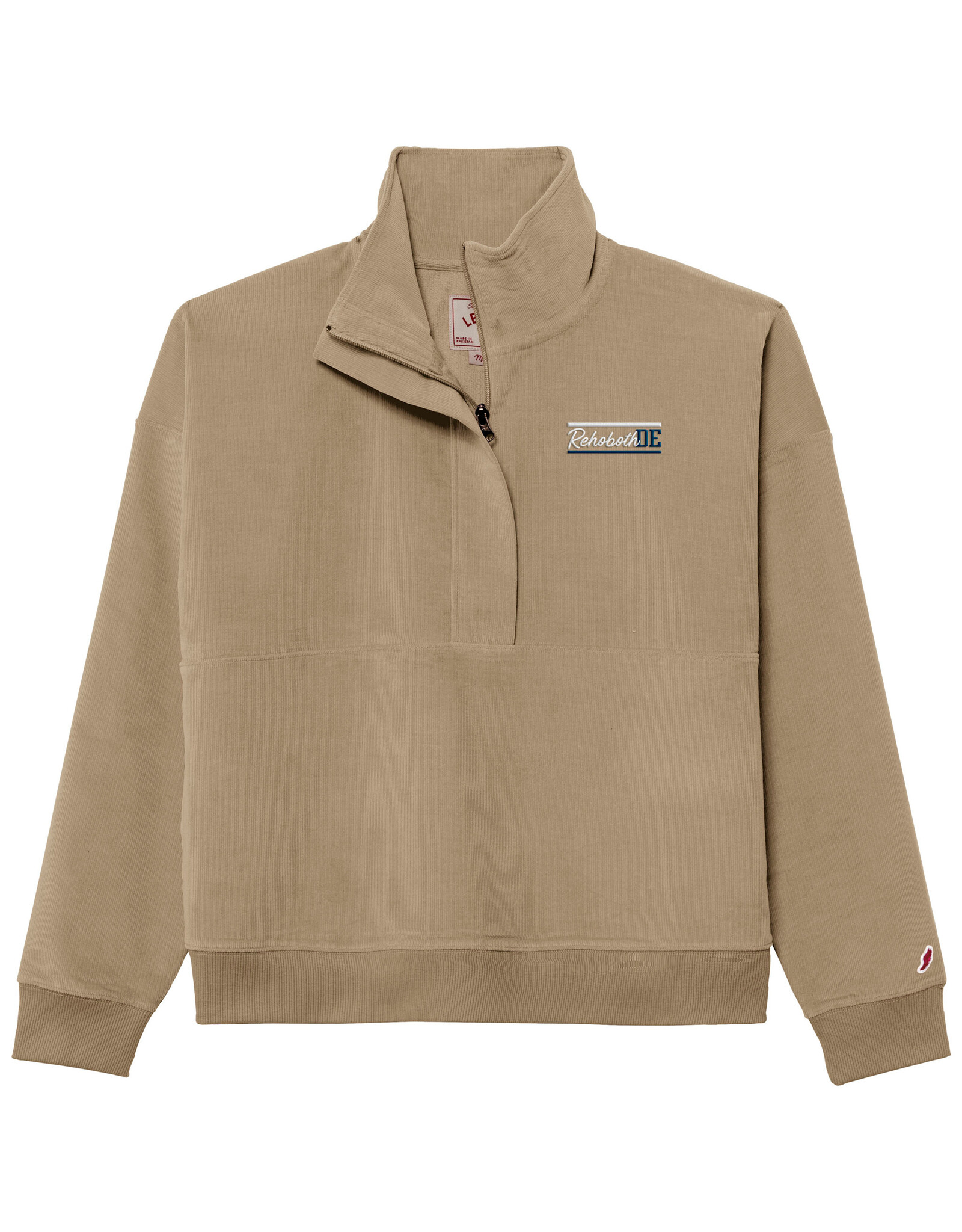 LEAGUE WOMENS CORDED CROP 1/2 ZIP