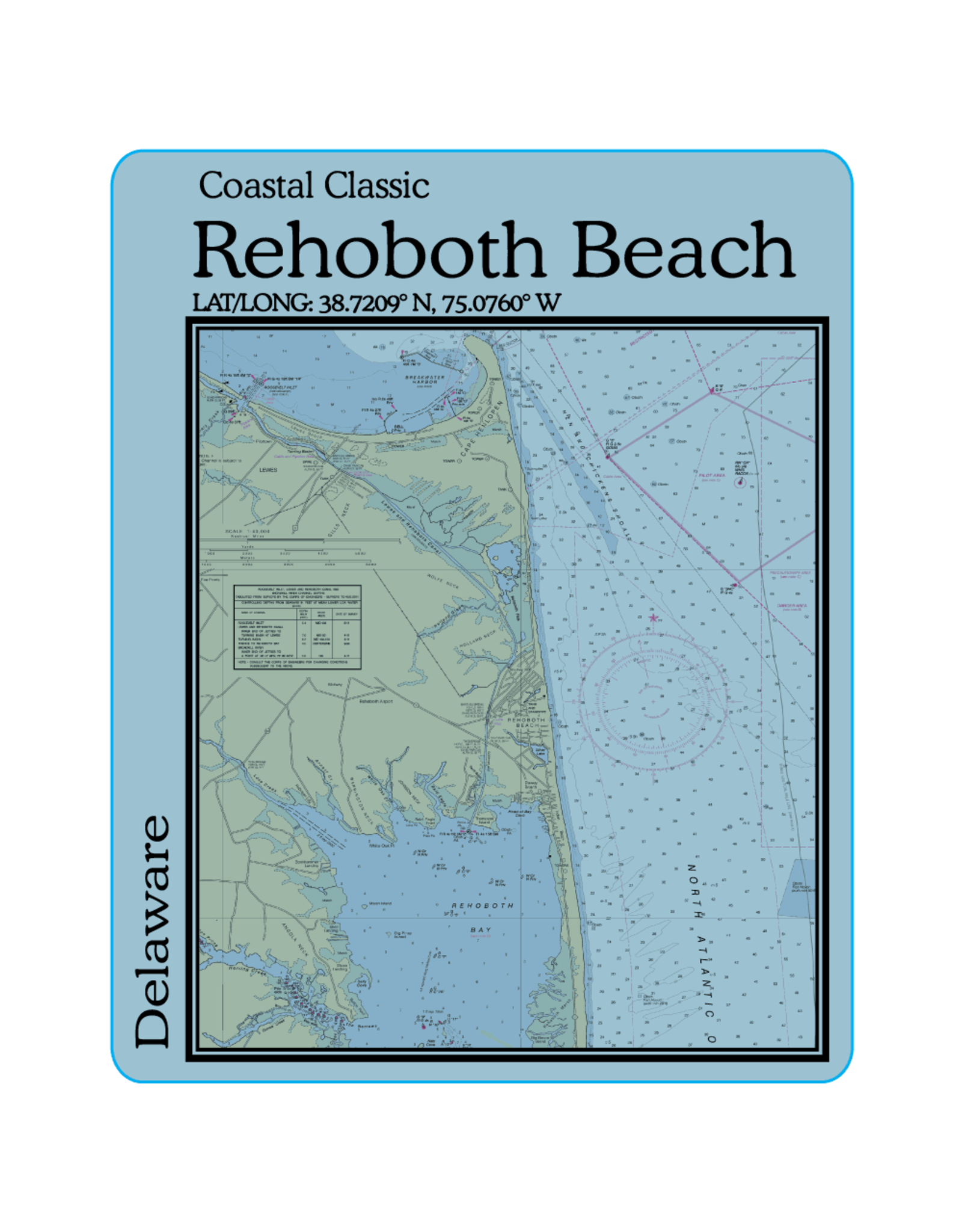 BLUE 84 ACRYLIC MAGNET ALTERED LATITUDE CHART