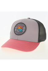 LEGACY ATHLETICS LEGACY MID PROFILE TRUCKER HAT GREY/SALMON VIEW FINDER