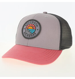 LEGACY ATHLETICS LEGACY MID PROFILE TRUCKER HAT GREY/SALMON VIEW FINDER