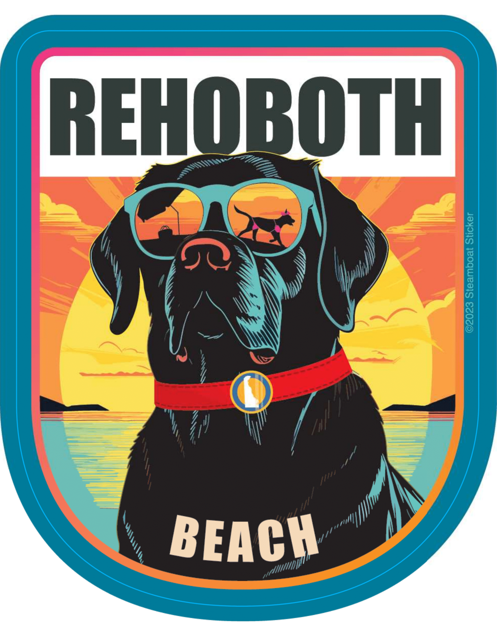 STEAMBOAT STICKERS BEACH STICKER REFLECTION LAB