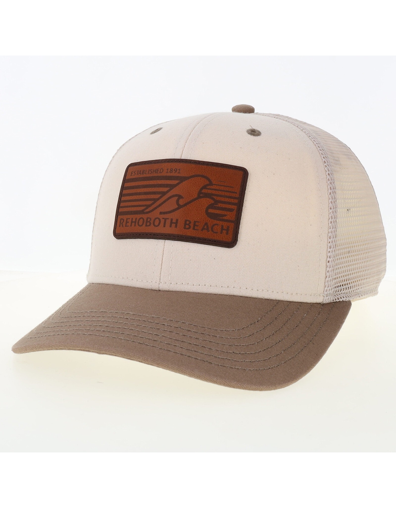 LEGACY ATHLETICS LEGACY MID PROFILE TRUCKER HAT STONE/CLAY LANDSCAPE