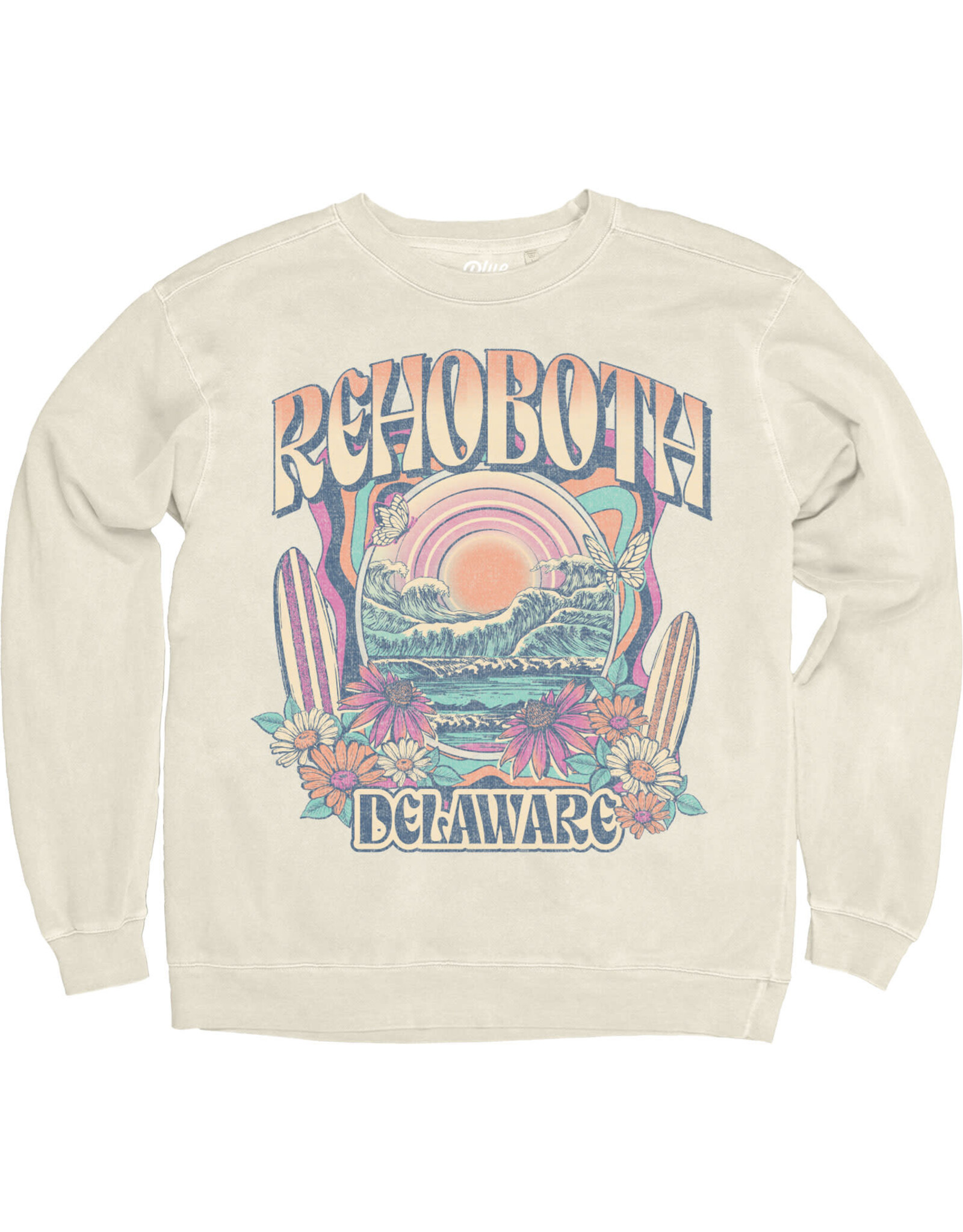 BLUE 84 SLANTLER WAVES CREWNECK