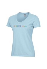 REHOBOTH LIFESTYLE WOMENS EMBROIDERED VNECK SS TEE