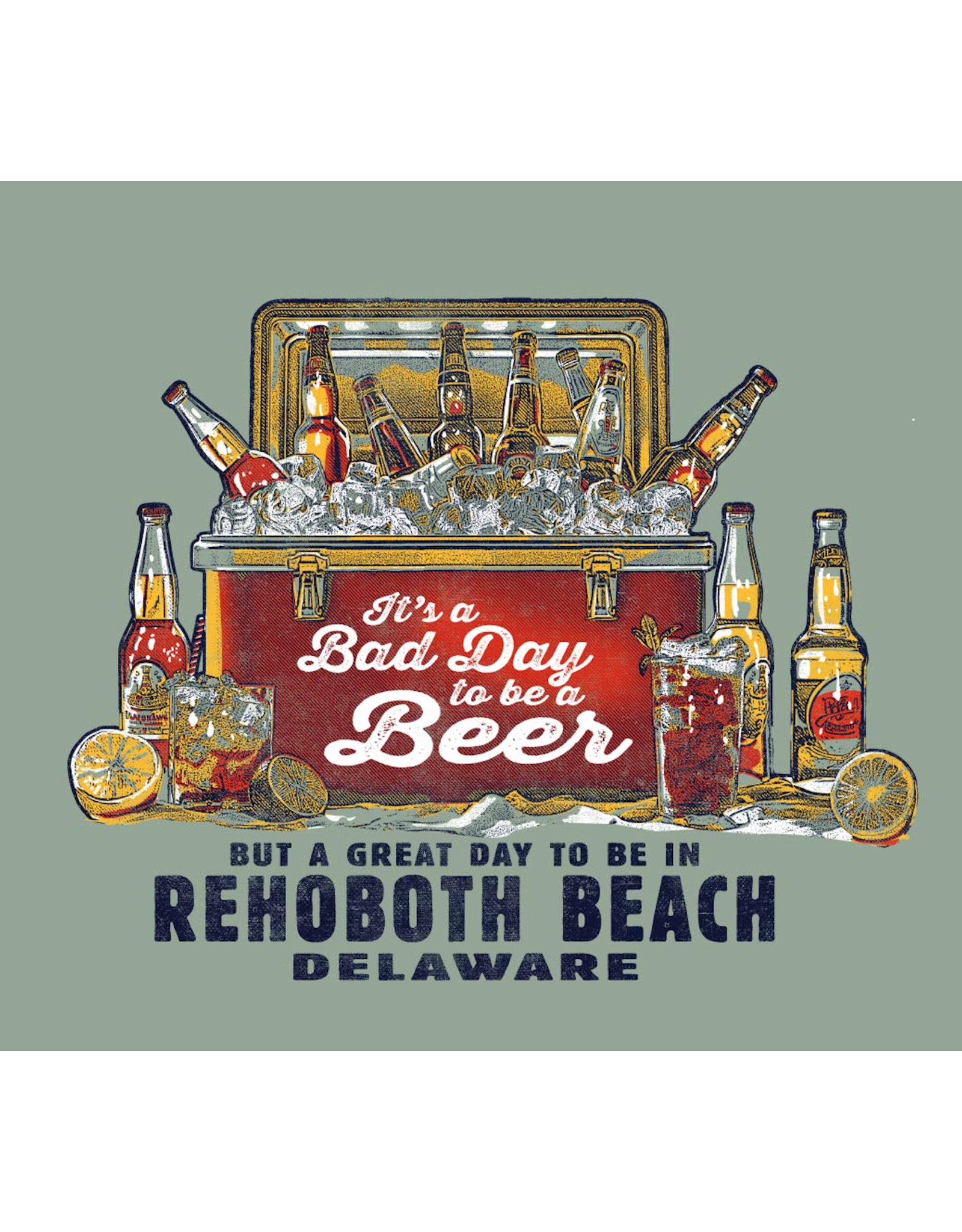HIGH RANGE DESIGNS BEACH STICKER BAD DAY BEER