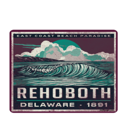 BLUE 84 ACRYLIC MAGNET ANECDOTAL BEACH SCENE