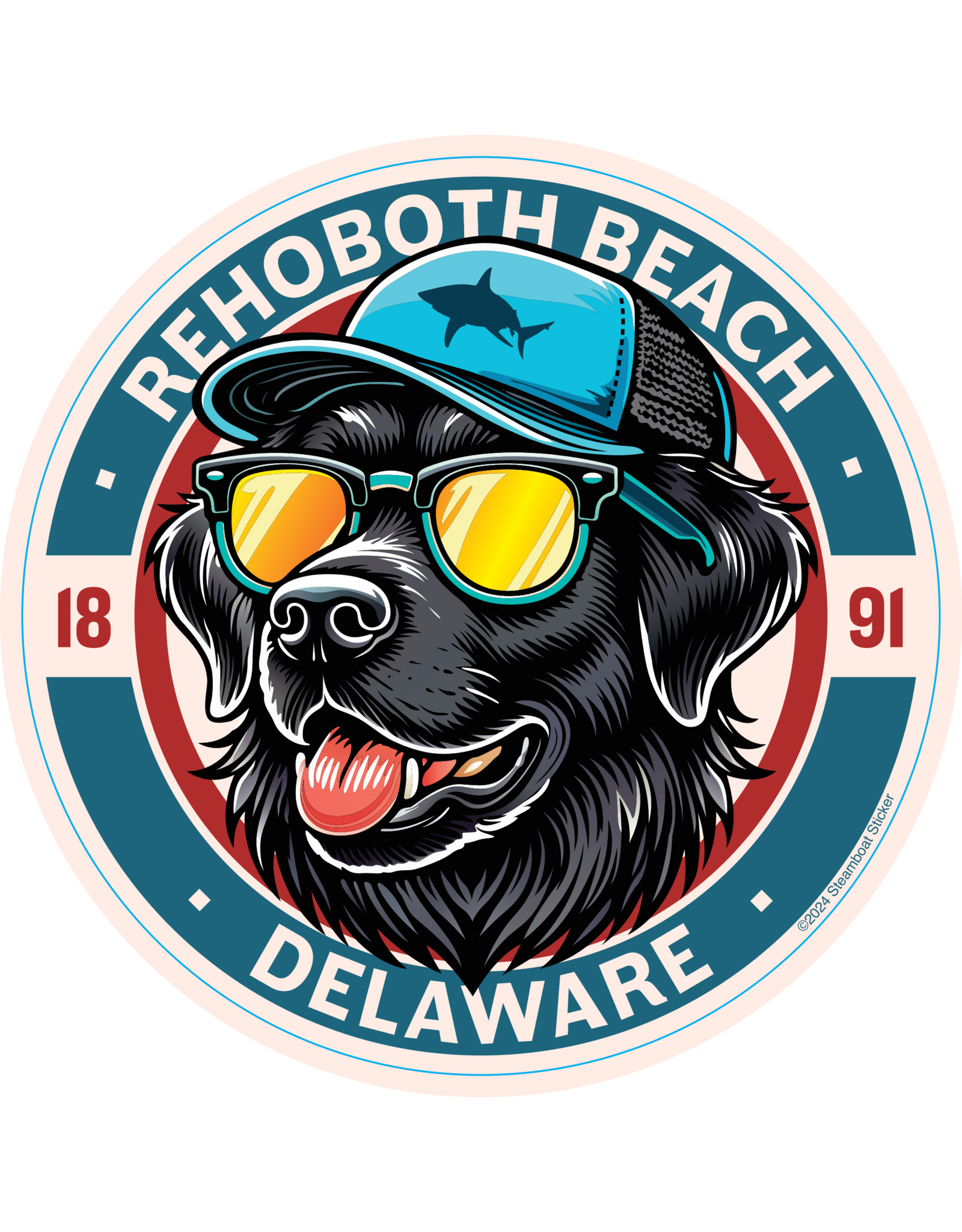 STEAMBOAT STICKERS ACRYLIC MAGNET ALL AMERICAN LAB