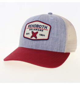 LEGACY ATHLETICS LEGACY MID PROFILE TRUCKER HAT BLUE MELANGE PRACTICE SURF