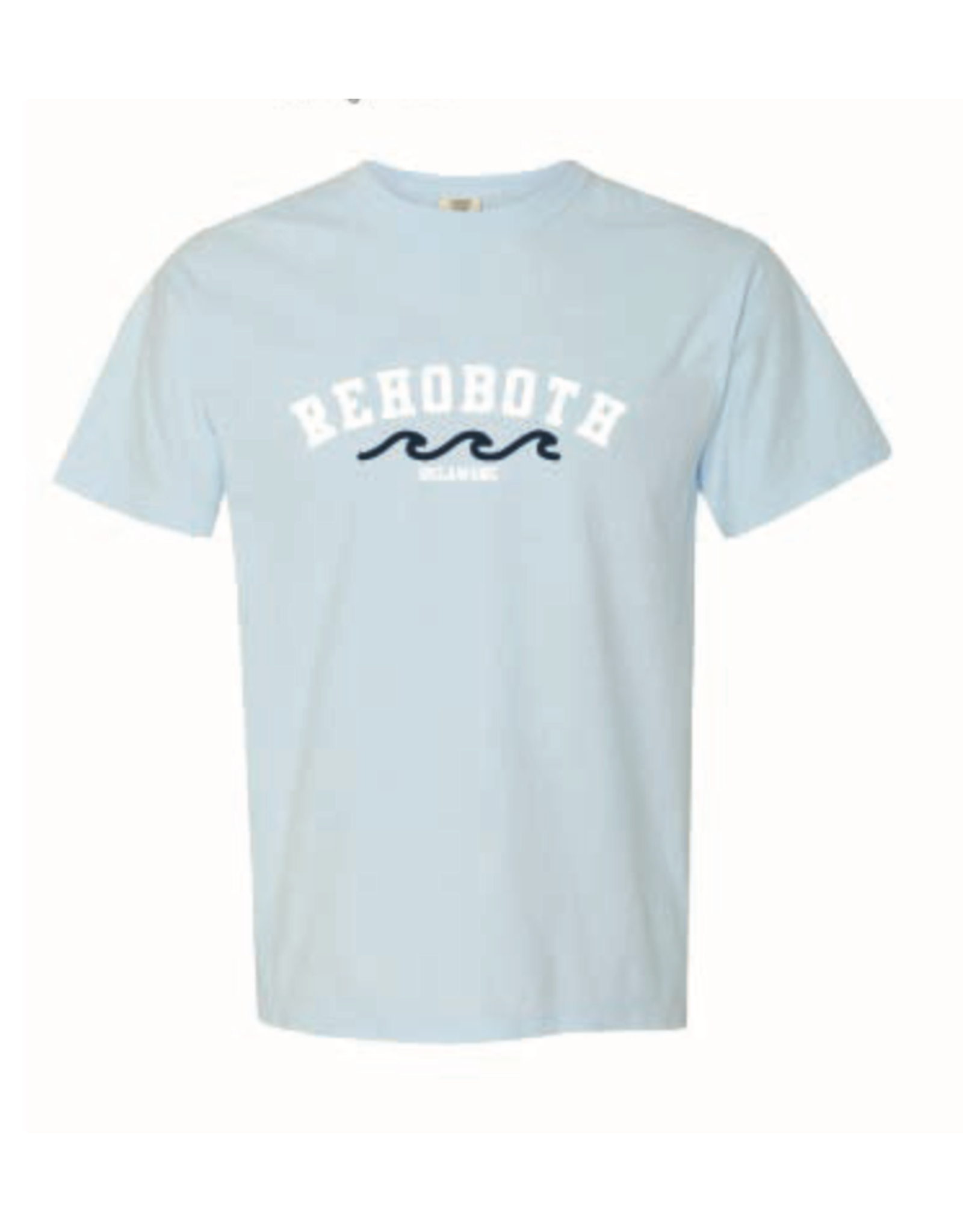 REHOBOTH LIFESTYLE MENS CLASSIC CHAMBRAY WAVE SS TEE