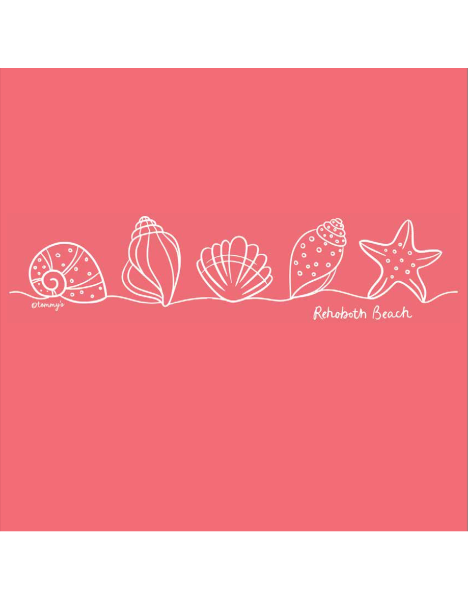 TOMMYS DESIGNS WOMENS SEASHELL PUFF VNECK SS TEE