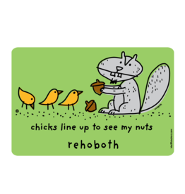 BLUE 84 BEACH STICKER CHICKS LINE UP SQUIRREL