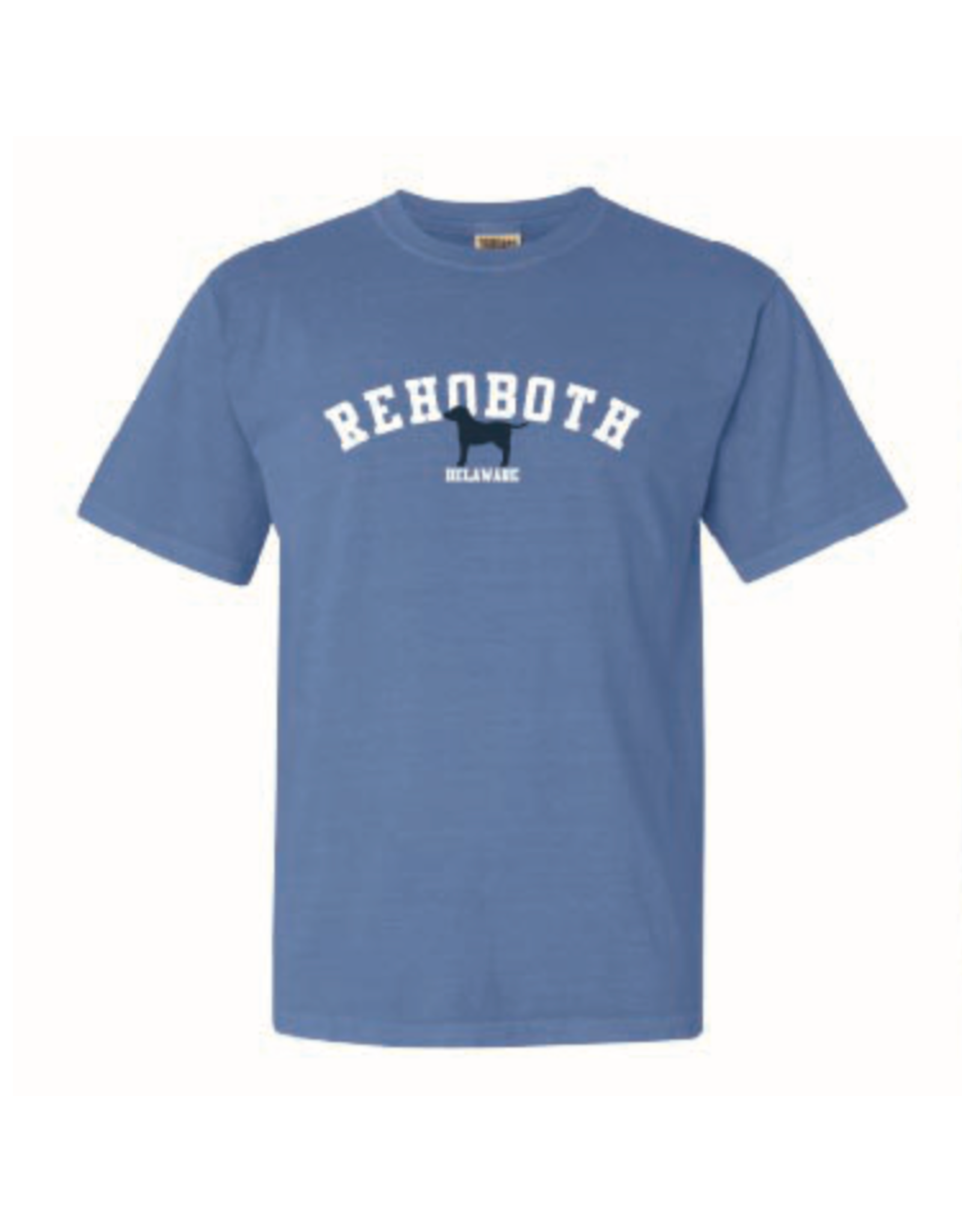 REHOBOTH LIFESTYLE MENS CLASSIC FLO BLUE DOG SS TEE