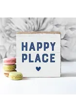 HAPPY PLACE HEART BLOCK SIGN