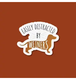 PRAXIS NOVELTY STICKER EASILY DISTRACTED BY WEINERS