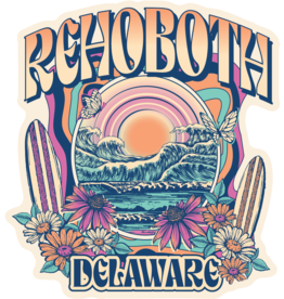 BLUE 84 BEACH STICKER SLANTLER WAVES
