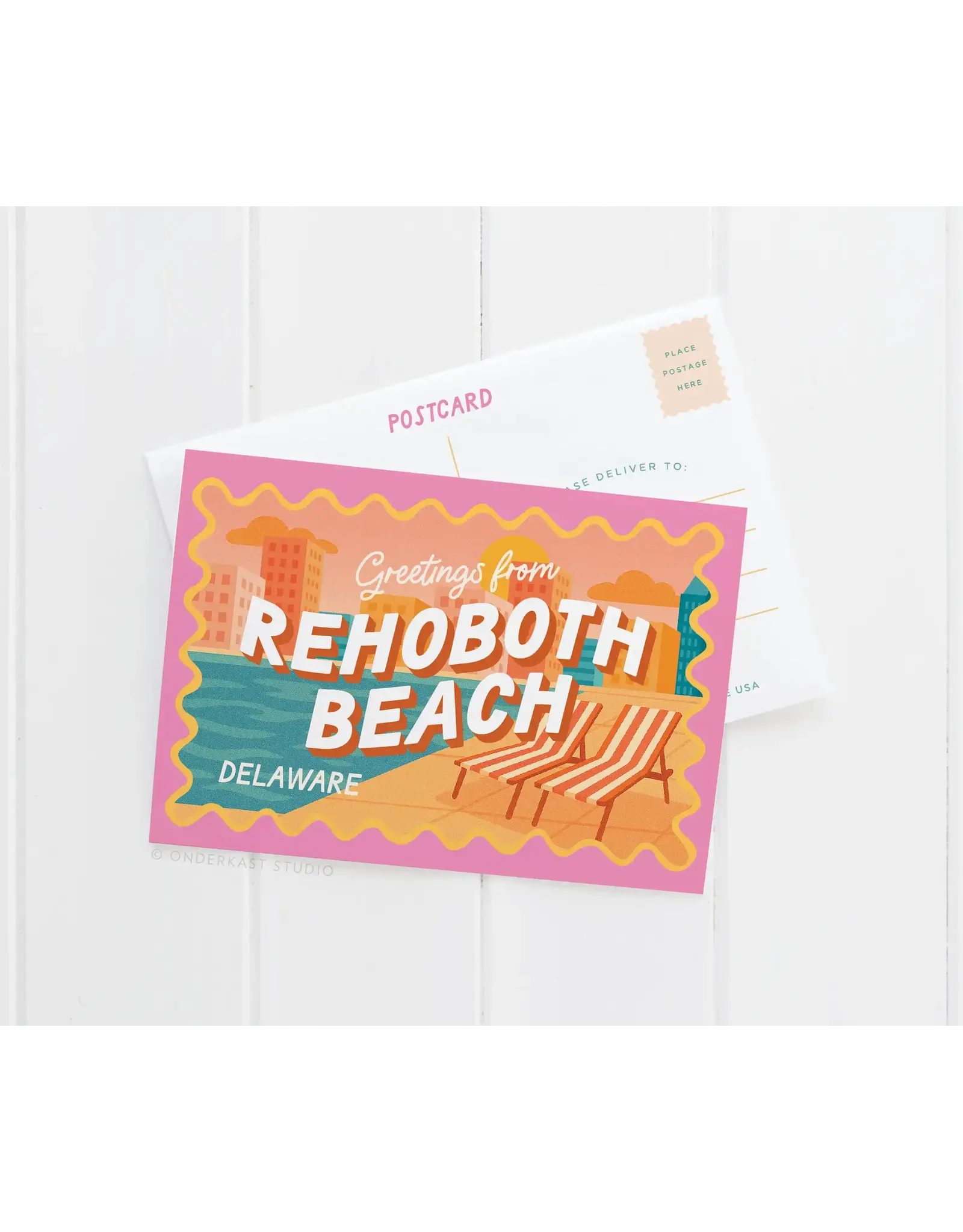 ONDERKAST POSTCARD POOL SCENE