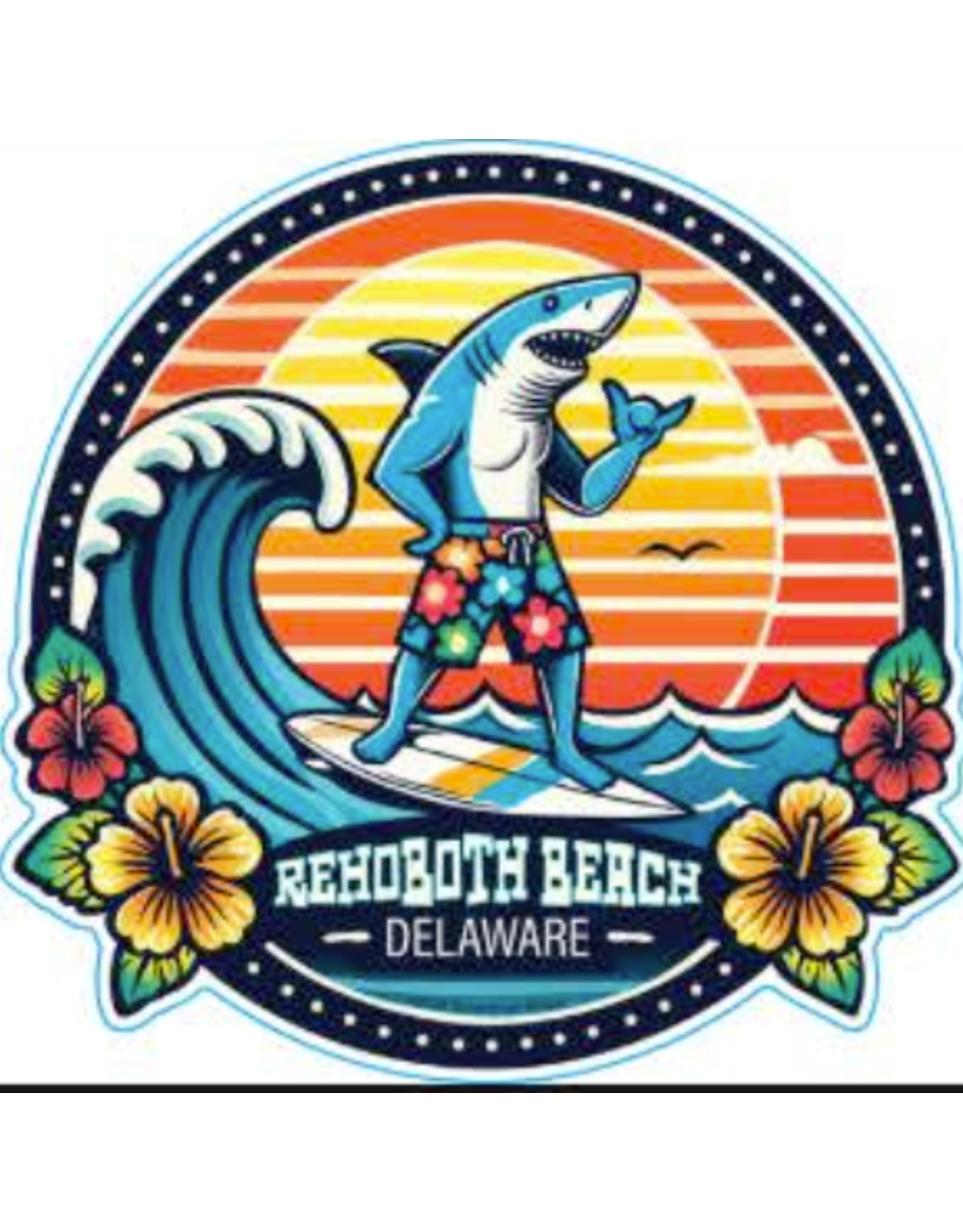 STEAMBOAT STICKERS BEACH STICKER SHAKA BRO SHARK