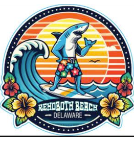 STEAMBOAT STICKERS BEACH STICKER SHAKA BRO SHARK
