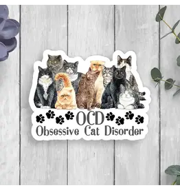 SCENIC ROUTE NOVELTY STICKER OCD OBSESSIVE CAT DISORDER