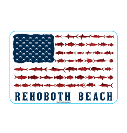 BLUE 84 ACRYLIC MAGNET ALTERED LATITUDE FISH FLAG