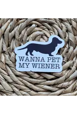 PRAXIS NOVELTY STICKER WANNA PET MY WIENER