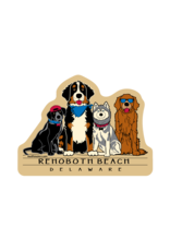 BLUE 84 ACRYLIC MAGNET FRIENDLINESS DOGS