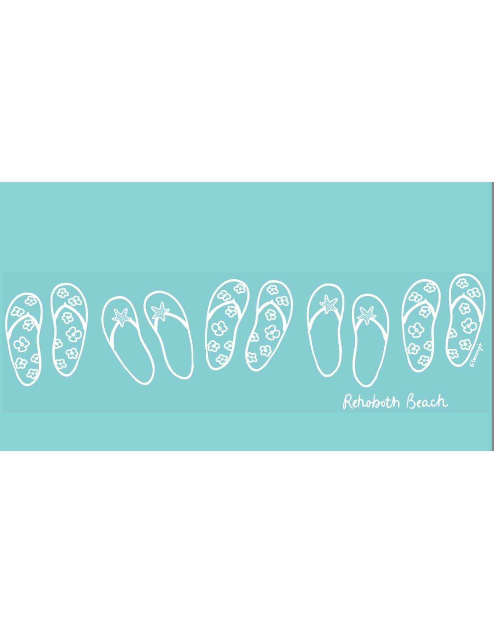 TOMMYS DESIGNS WOMENS FLIP FLOP PUFF VNECK SS TEE