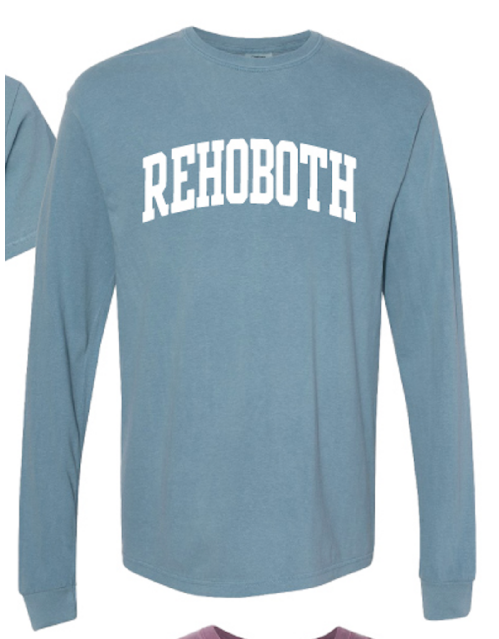 REHOBOTH LIFESTYLE CLASSIC ICE BLUE ARCH LS TEE