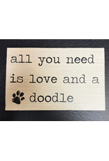 PRIMITIVES BY KATHY PET LOVER BLOCK SIGNS LOVE AND A DOODLE