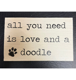 PRIMITIVES BY KATHY PET LOVER BLOCK SIGNS LOVE AND A DOODLE