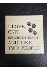 REHOBOTH CATS AND TWO PEOPLE BLOCK SIGN