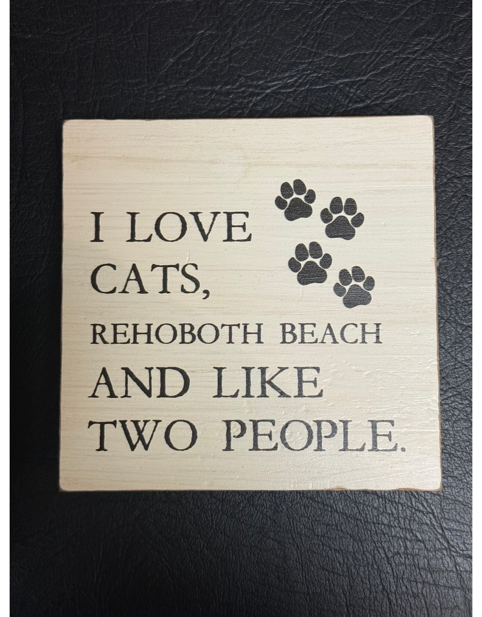 REHOBOTH CATS AND TWO PEOPLE BLOCK SIGN