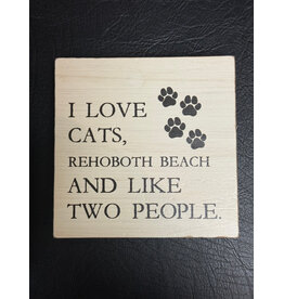 REHOBOTH CATS AND TWO PEOPLE BLOCK SIGN