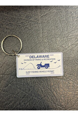 STEAMBOAT STICKERS ACRYLIC KEYCHAIN DELAWARE SURF TAG