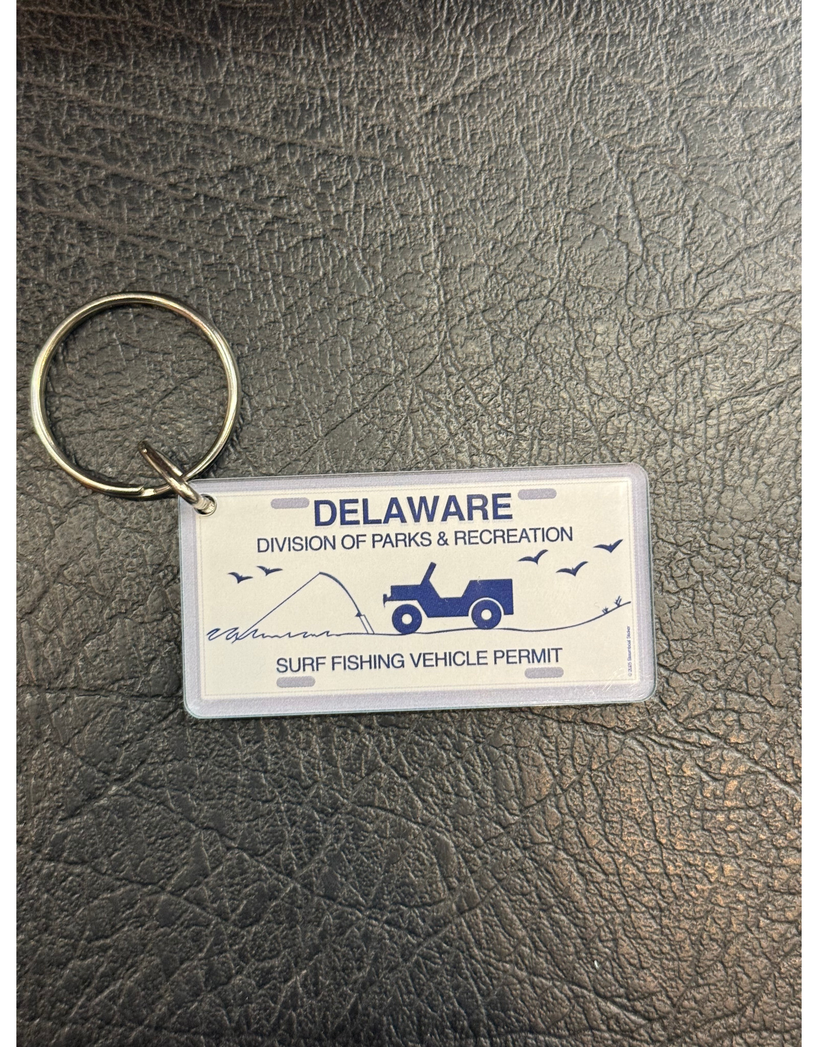 STEAMBOAT STICKERS ACRYLIC KEYCHAIN DELAWARE SURF TAG