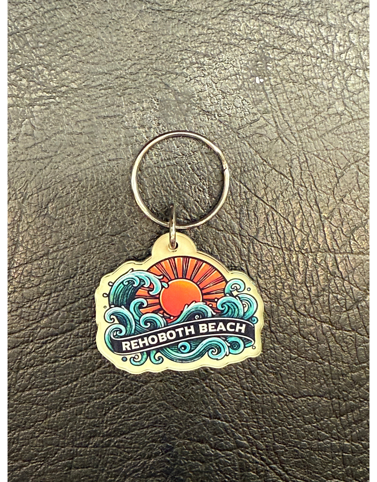 STEAMBOAT STICKERS ACRYLIC KEYCHAIN SUNSET WAVES