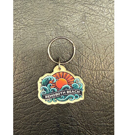 STEAMBOAT STICKERS ACRYLIC KEYCHAIN SUNSET WAVES
