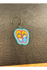 STEAMBOAT STICKERS ACRYLIC KEYCHAIN WAVE FLIP FLOPS